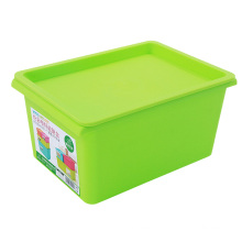 Rectangle Boîte de rangement en plastique coloré avec dessus (SLSN002)